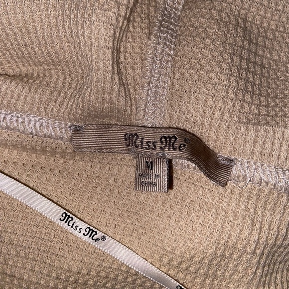 MISS ME JEANS LACE SLEEVED HOODED SWEATER 90s-Y2K BRAND - Picture 2 of 7